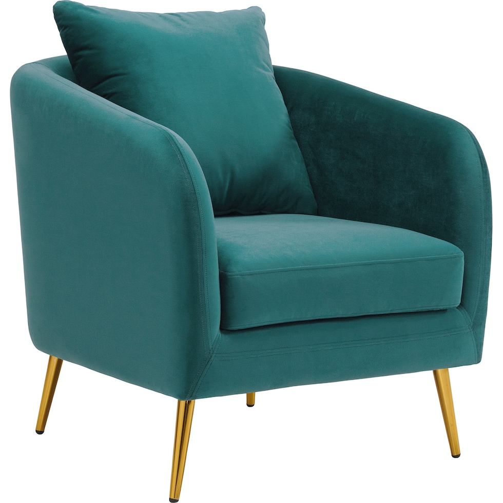 hutton blue accent chair   