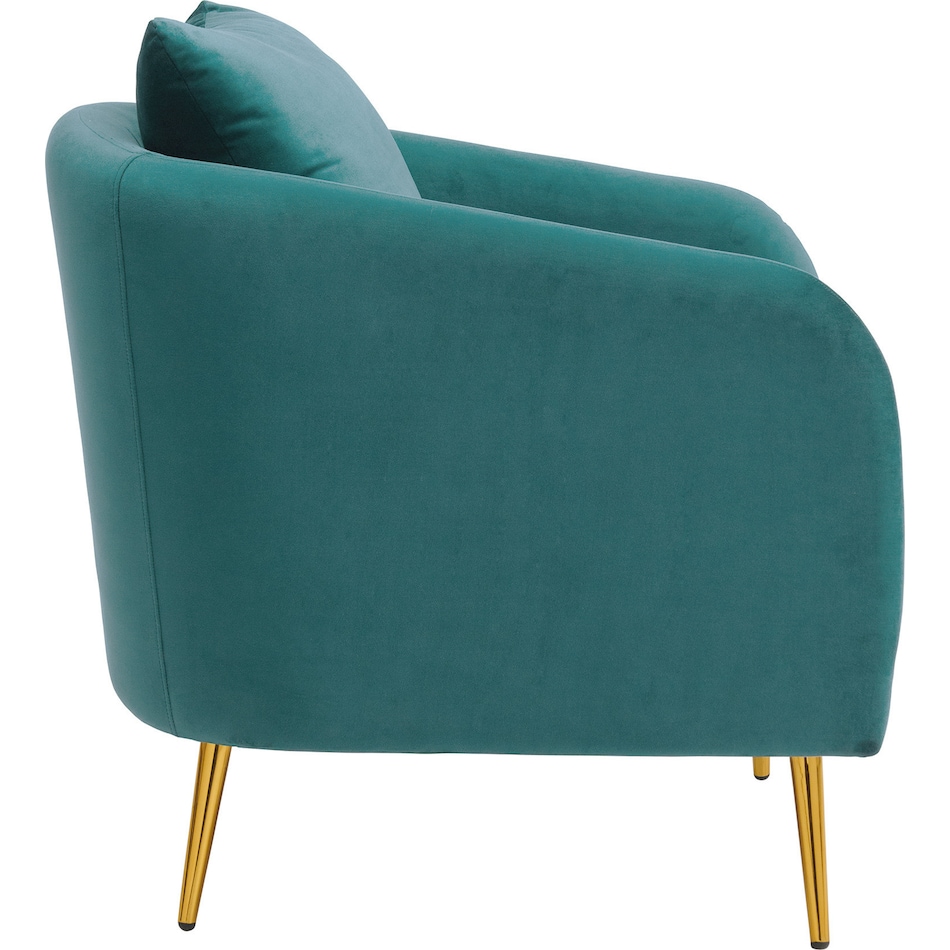 hutton blue accent chair   