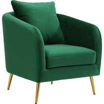 hutton green accent chair   