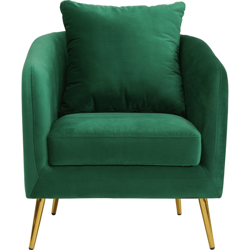 hutton green accent chair   