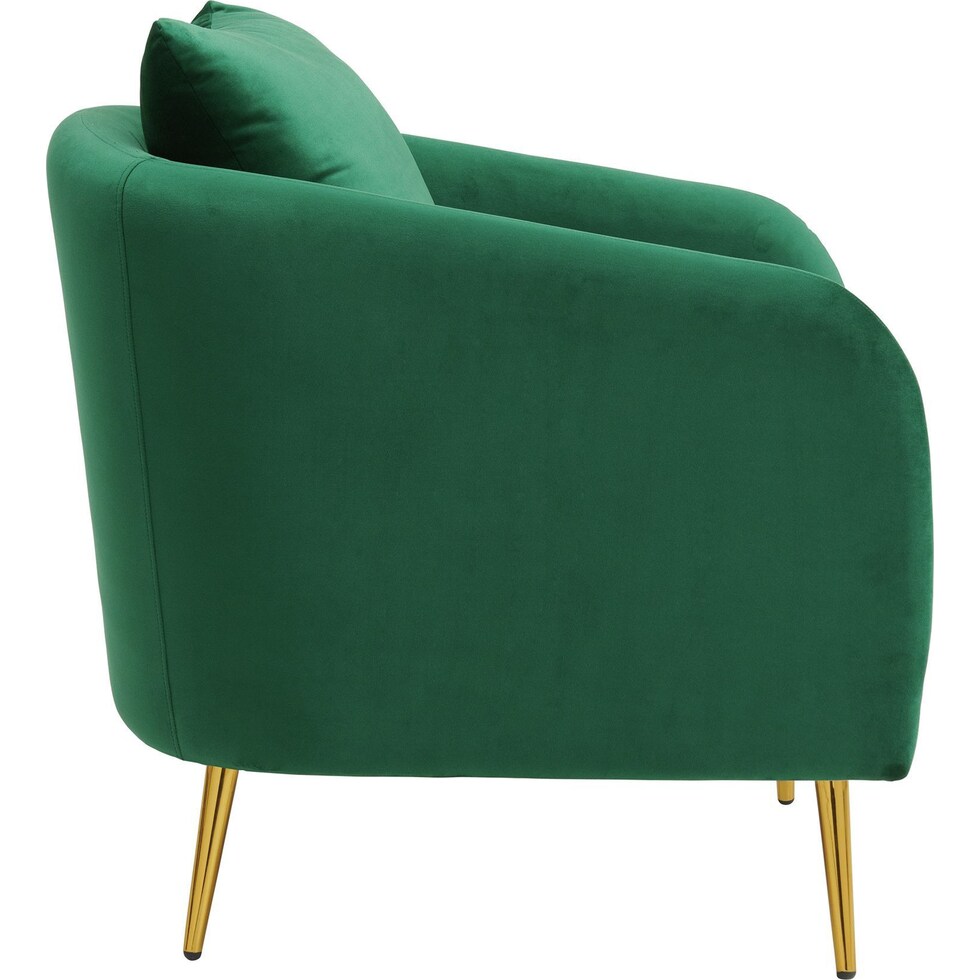 hutton green accent chair   