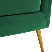 hutton green accent chair   