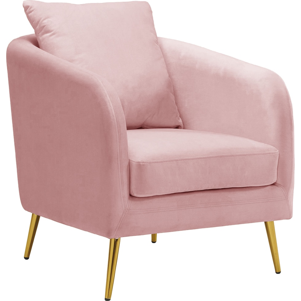 hutton pink accent chair   