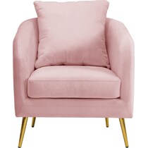 hutton pink accent chair   