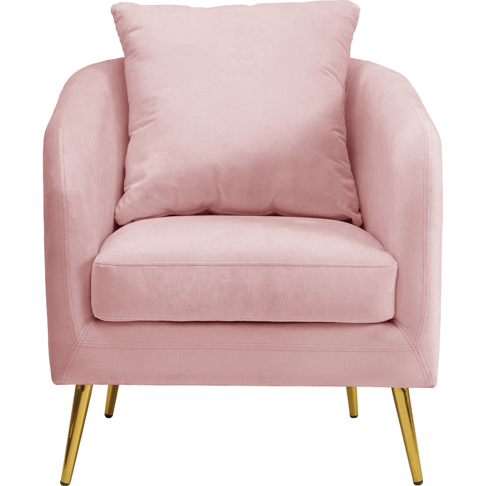 hutton pink accent chair   