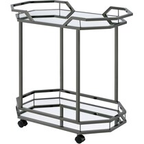 huxley silver bar cart   