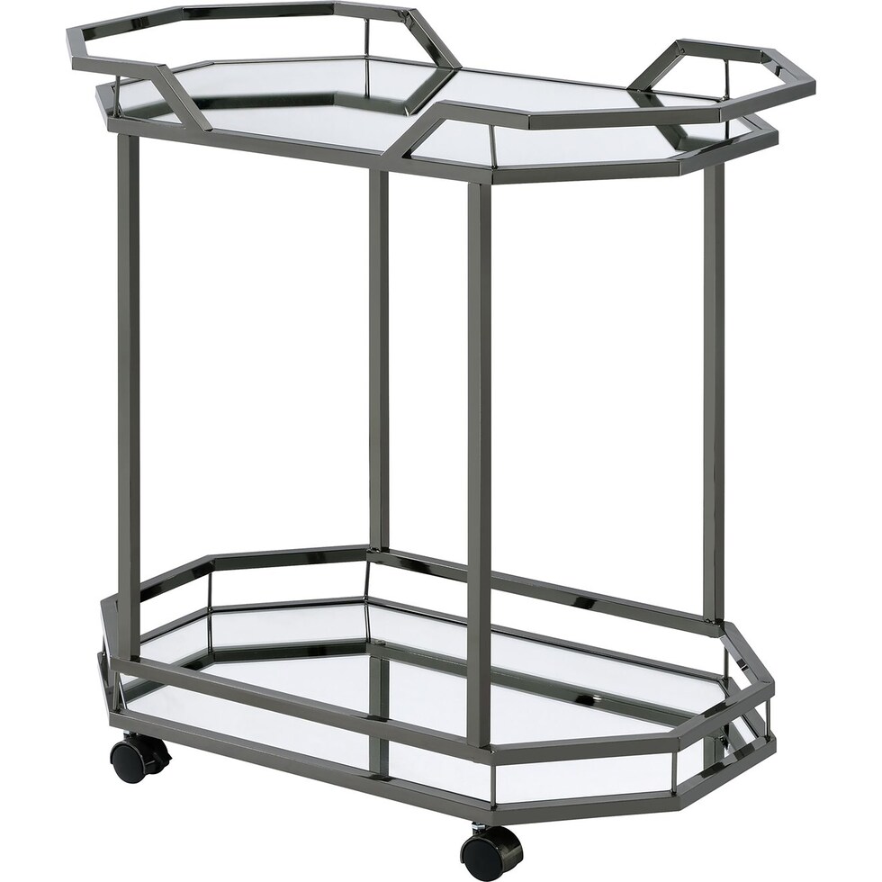 huxley silver bar cart   
