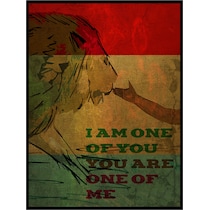 i am one multicolor wall art   