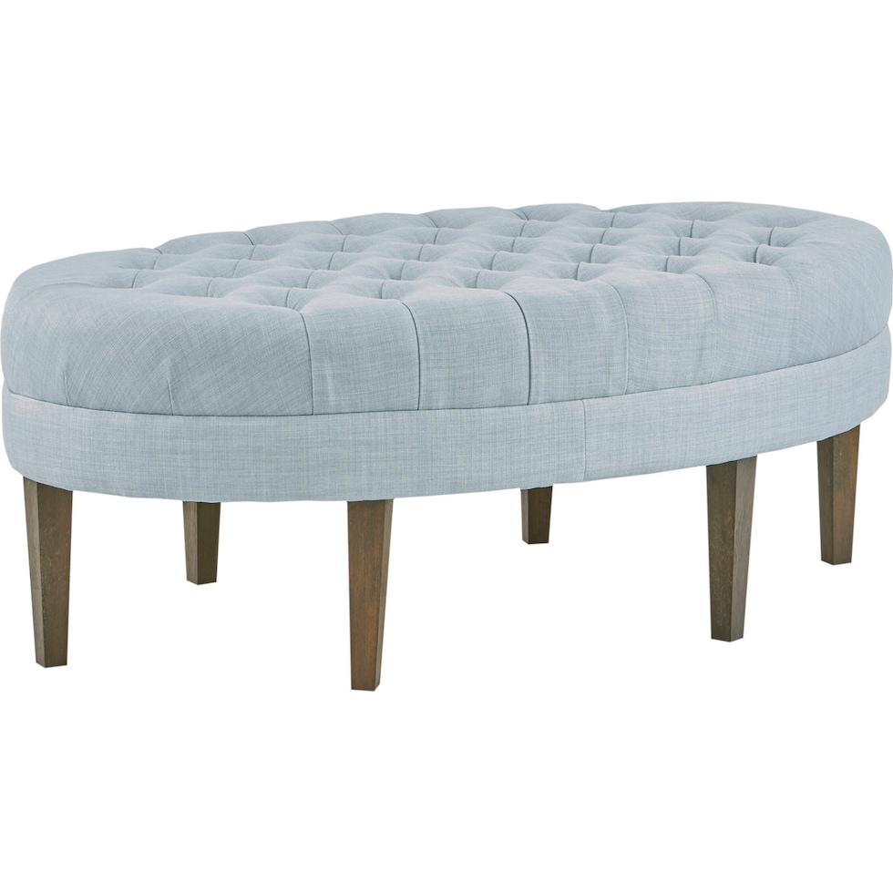 idris blue ottoman   
