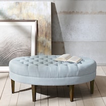 idris blue ottoman   