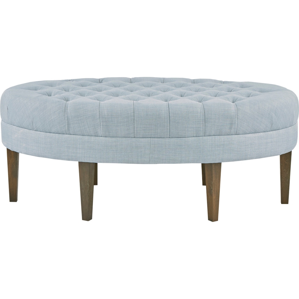 idris blue ottoman   