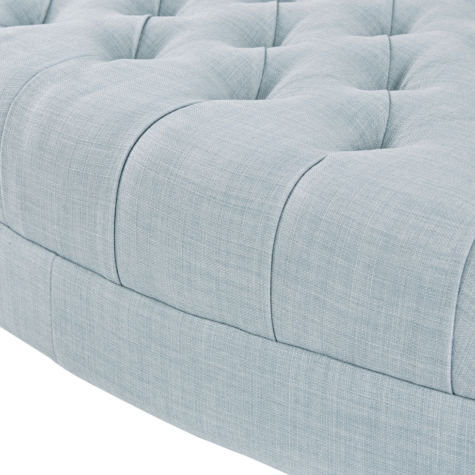 idris blue ottoman   