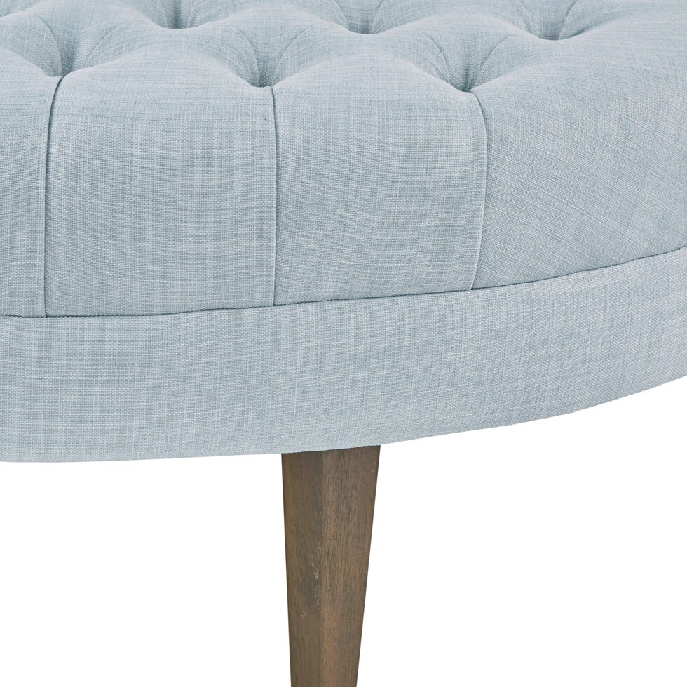 idris blue ottoman   