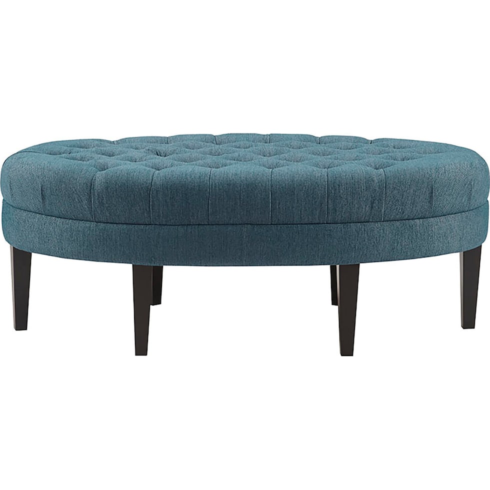 idris blue ottoman   