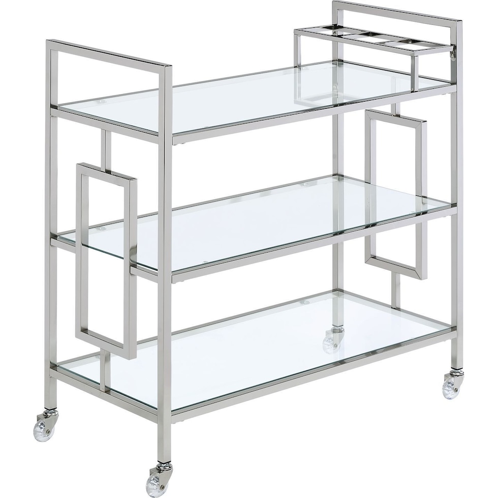 ignatius silver bar cart   