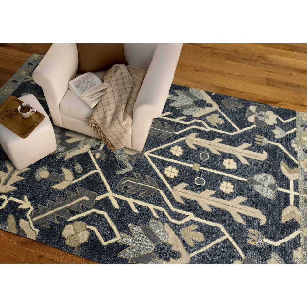 iliad blue area rug  x    