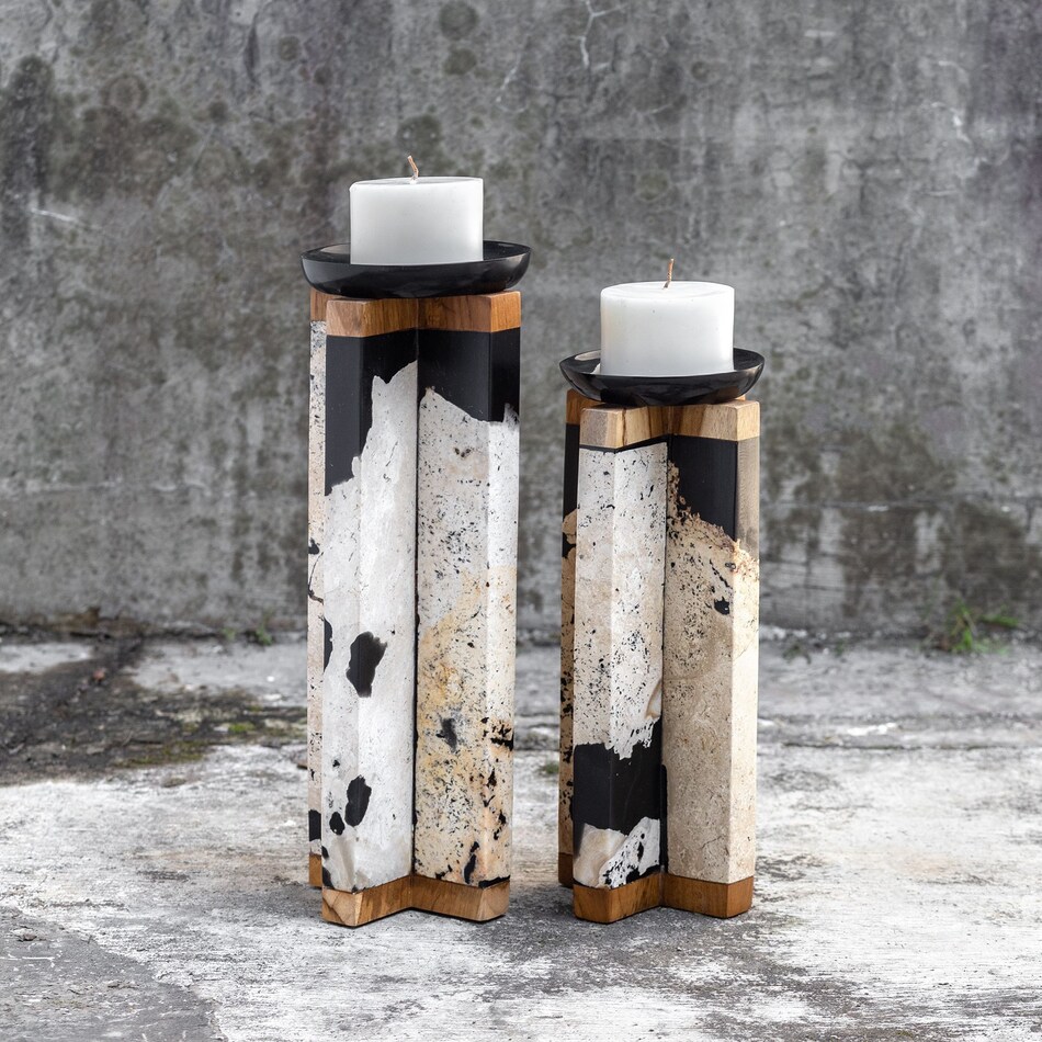 illini black candleholders   