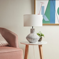 indio white table lamp   