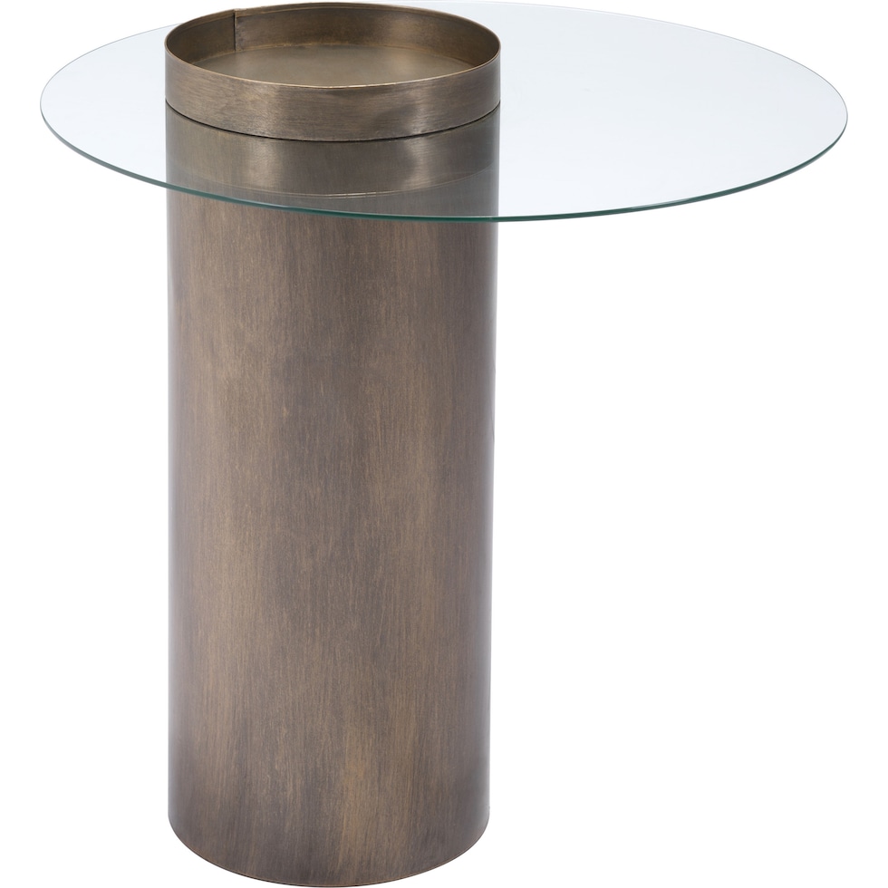 industry gold end table   