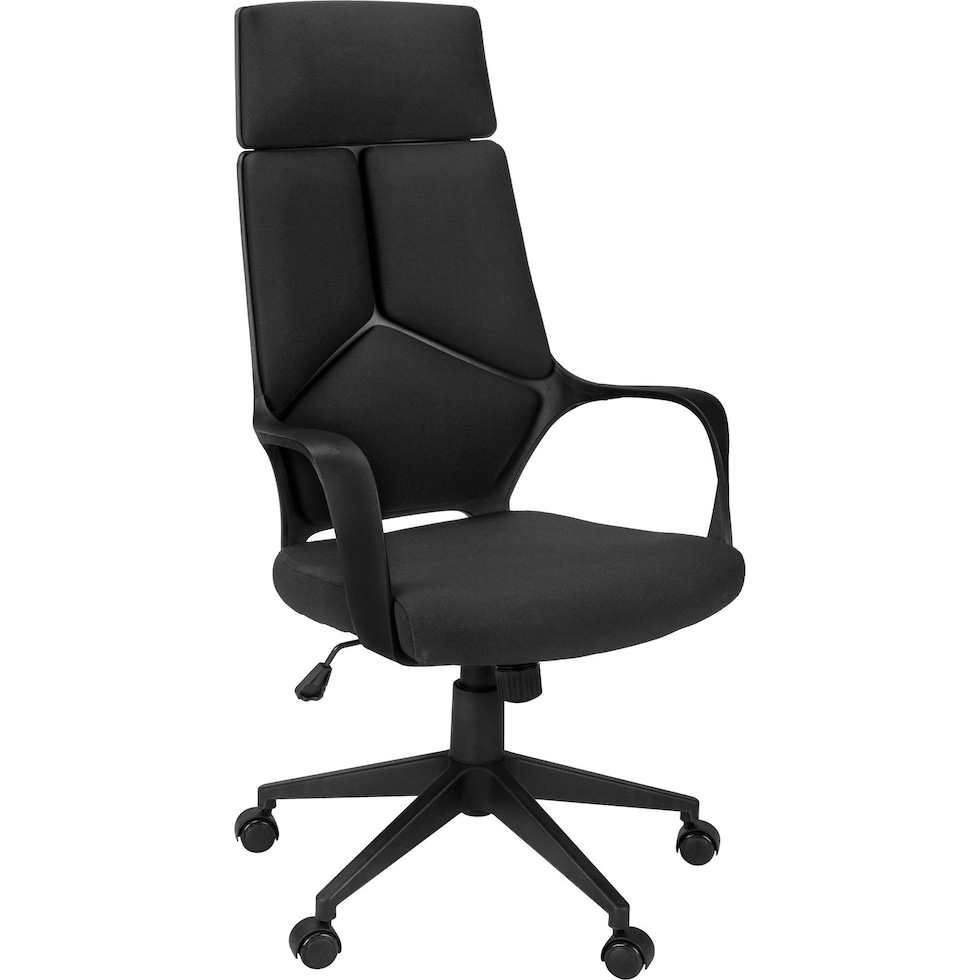 inez black desk chair   