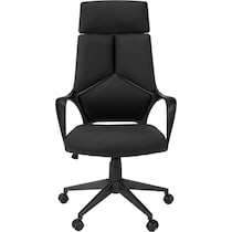 inez black desk chair   