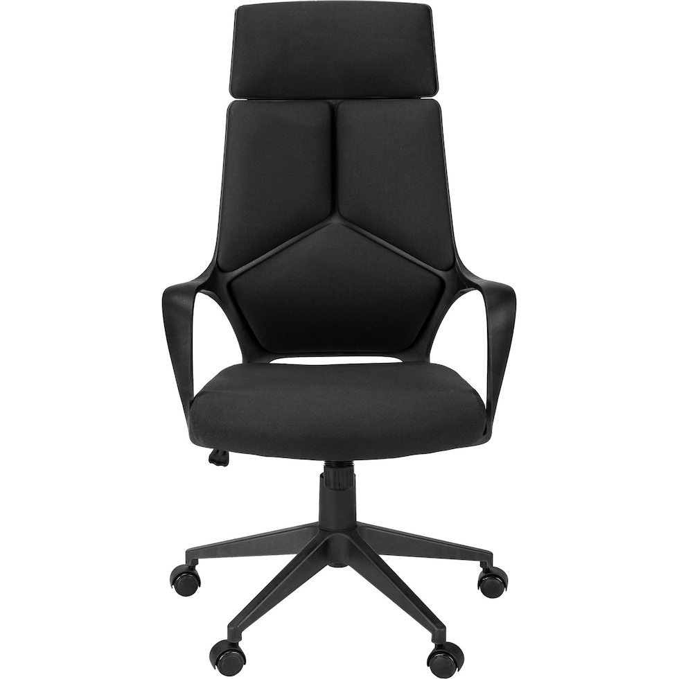 inez black desk chair   