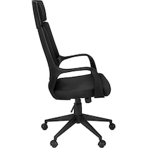 inez black desk chair   