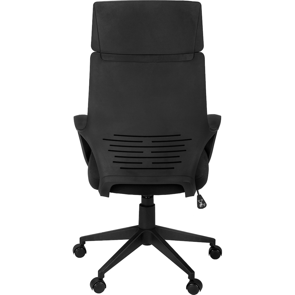 inez black desk chair   