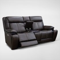 infinity dark brown loveseat   