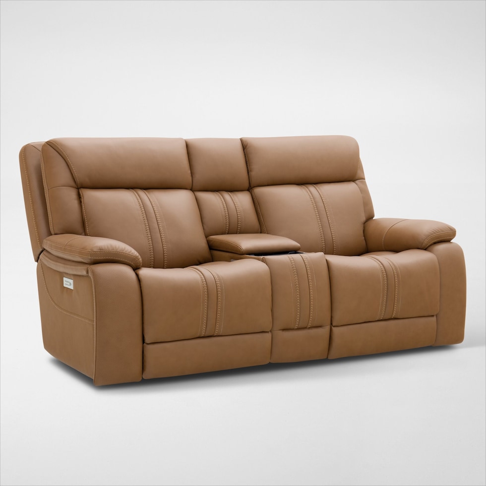 infinity light brown loveseat   