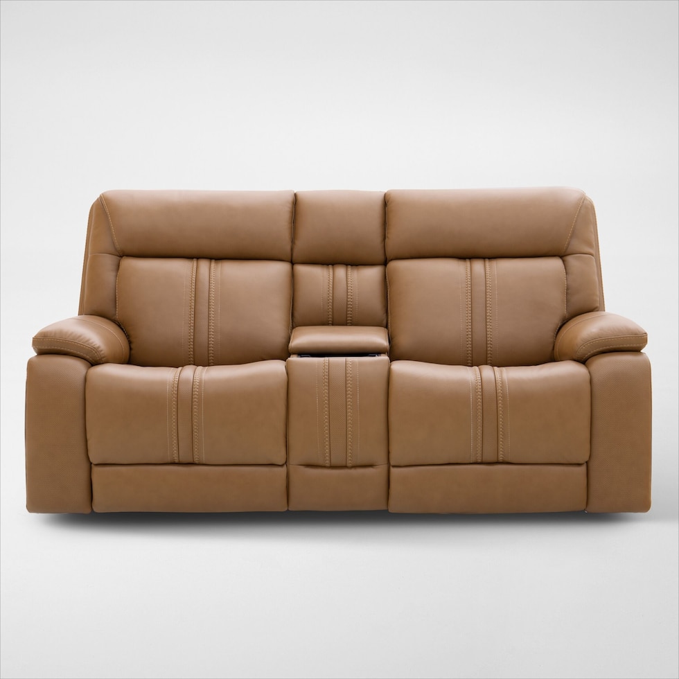 infinity light brown loveseat   