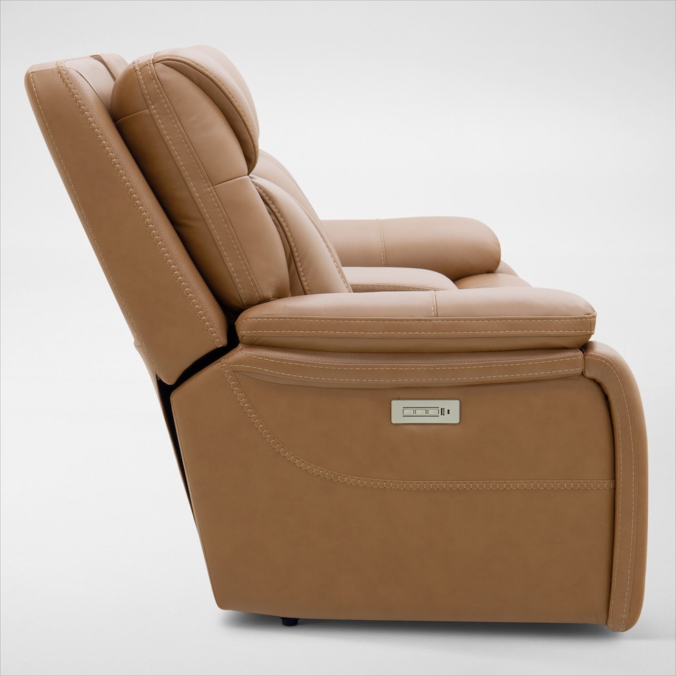 infinity light brown loveseat   