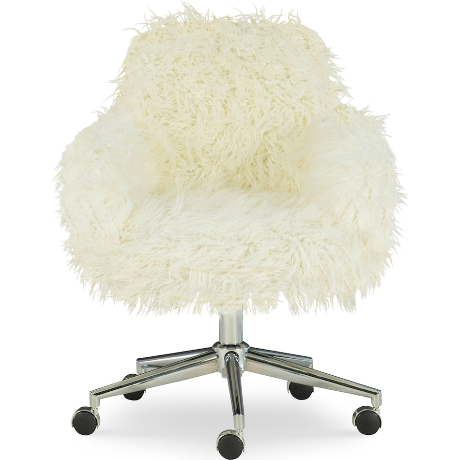 Iona Faux Fur Office Chair | Value City Furniture