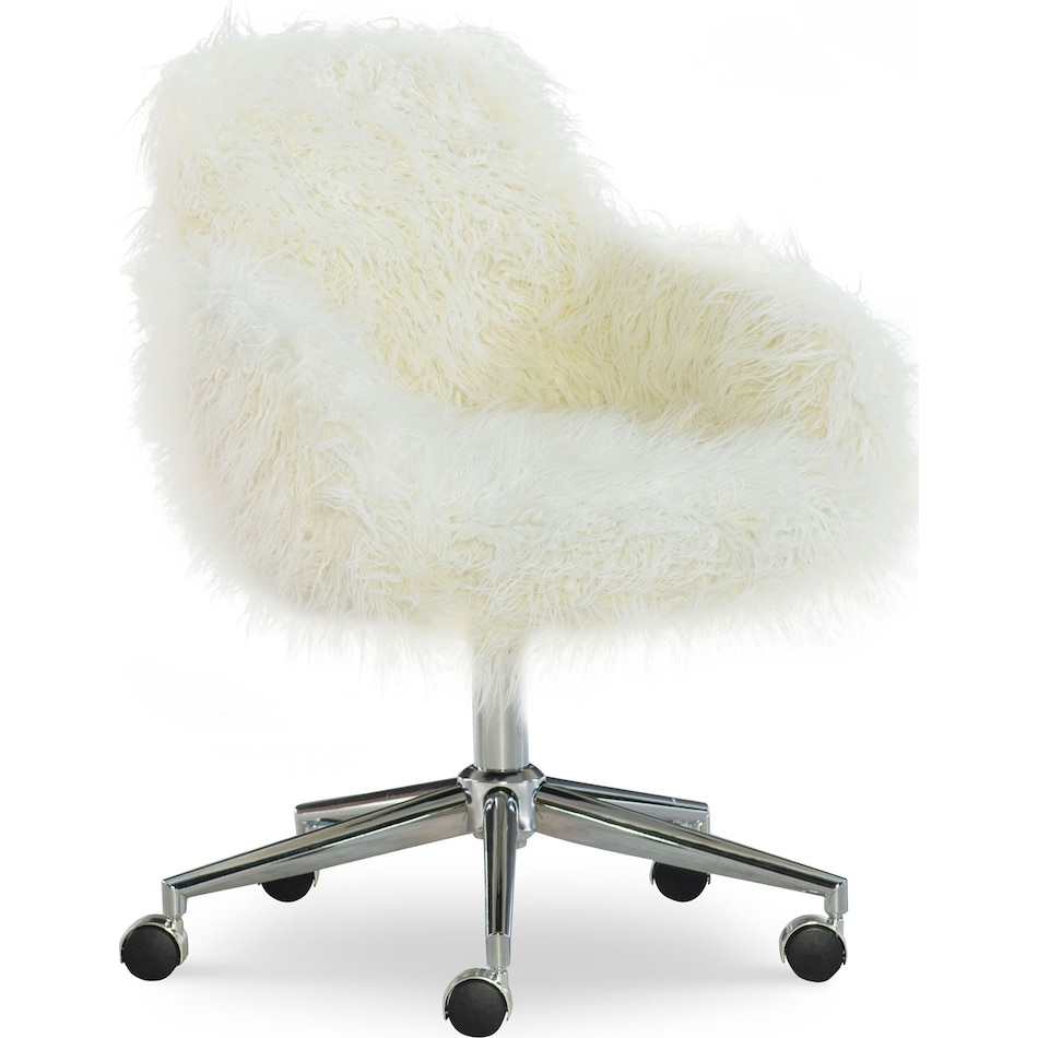 Iona Faux Fur Office Chair Value City Furniture