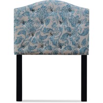 iris blue twin headboard   