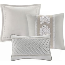 iris gray king bedding set   