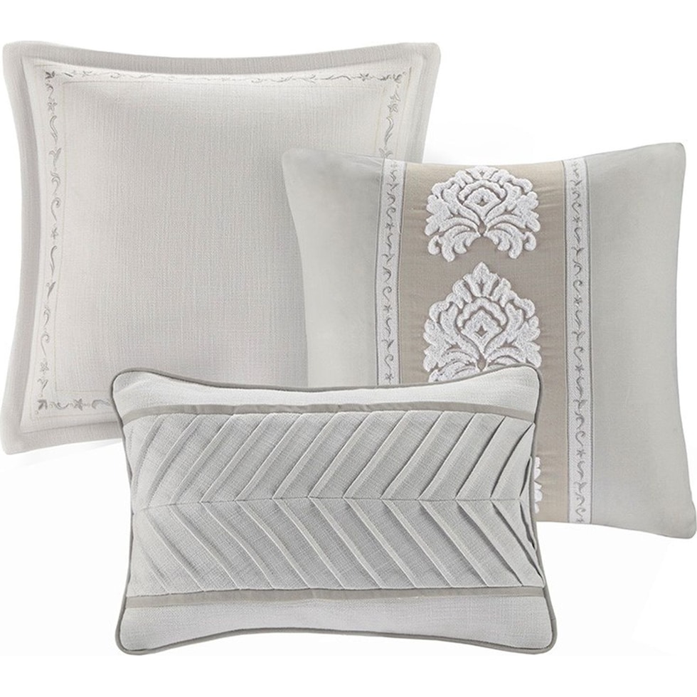 iris gray king bedding set   