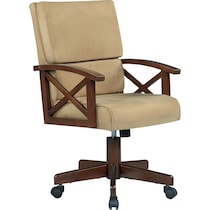 iris light brown desk chair   