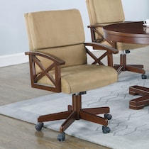 iris light brown desk chair   