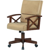 iris light brown desk chair   