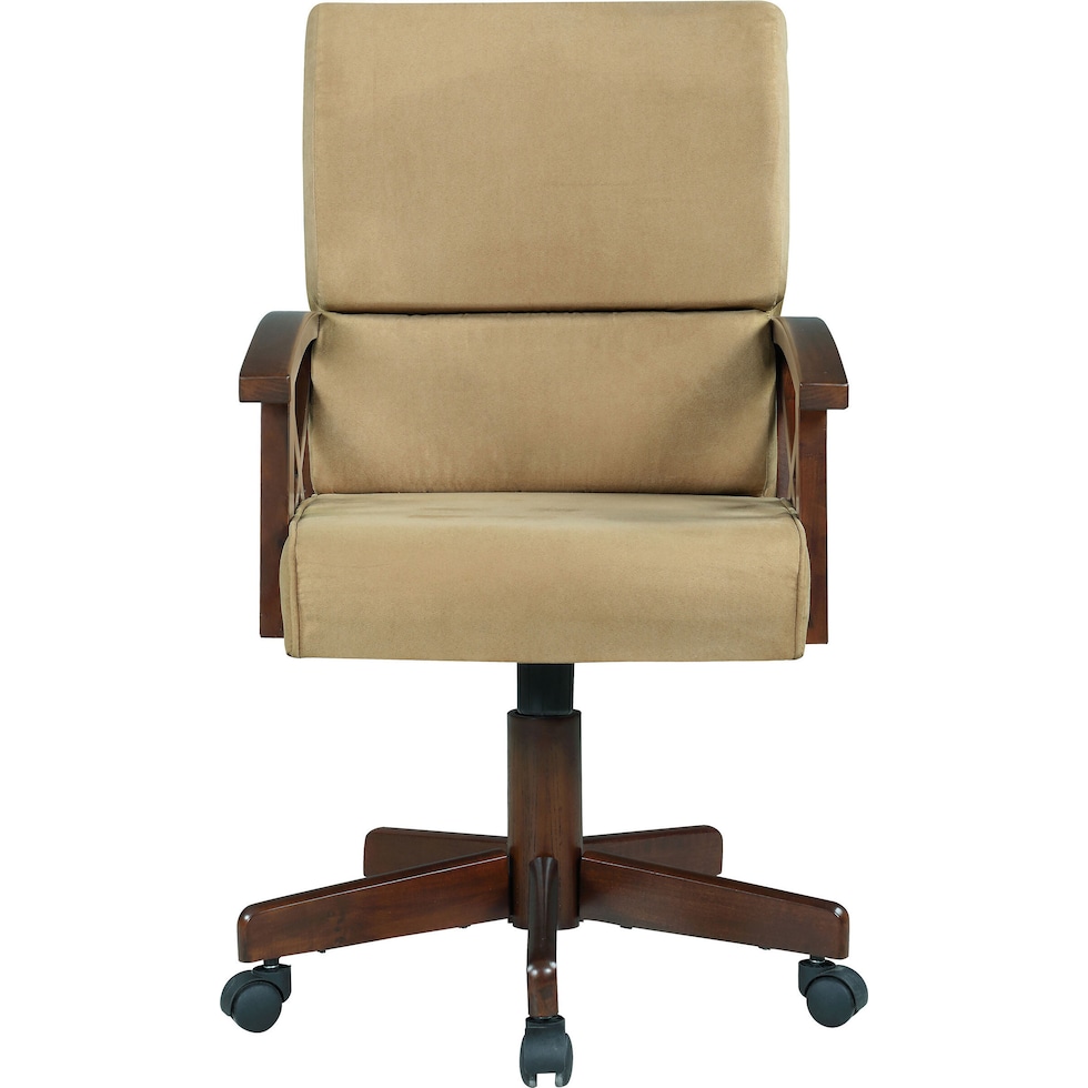 iris light brown desk chair   
