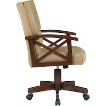 iris light brown desk chair   