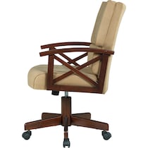 iris light brown desk chair   