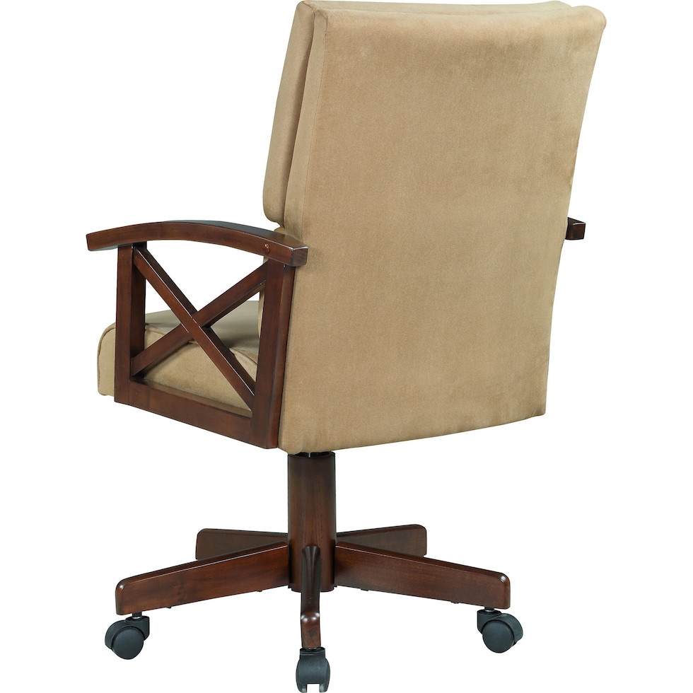 iris light brown desk chair   