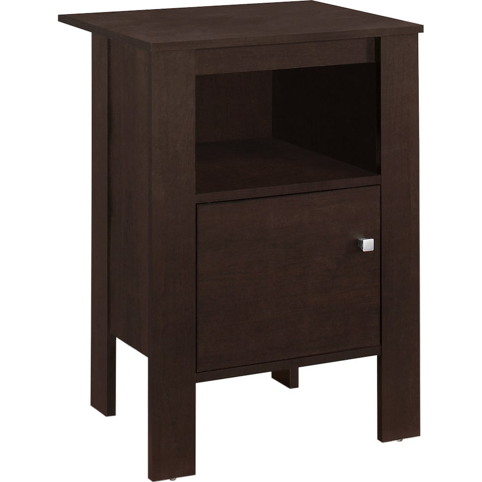 irvin dark brown end table   