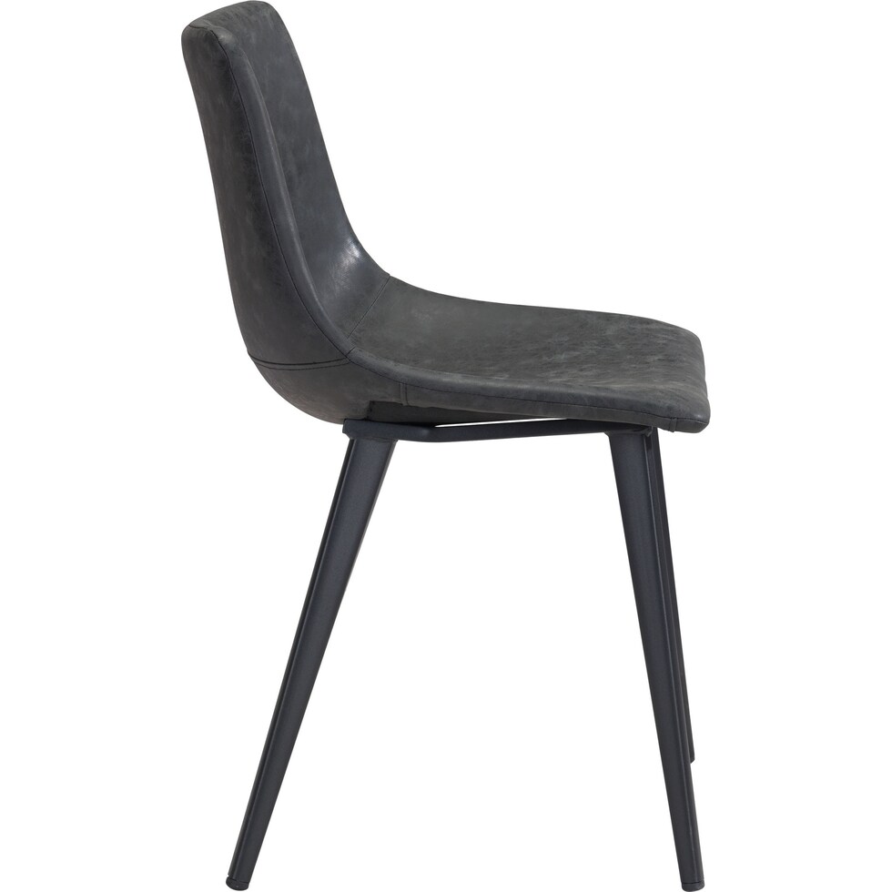 isaac black dining chair   