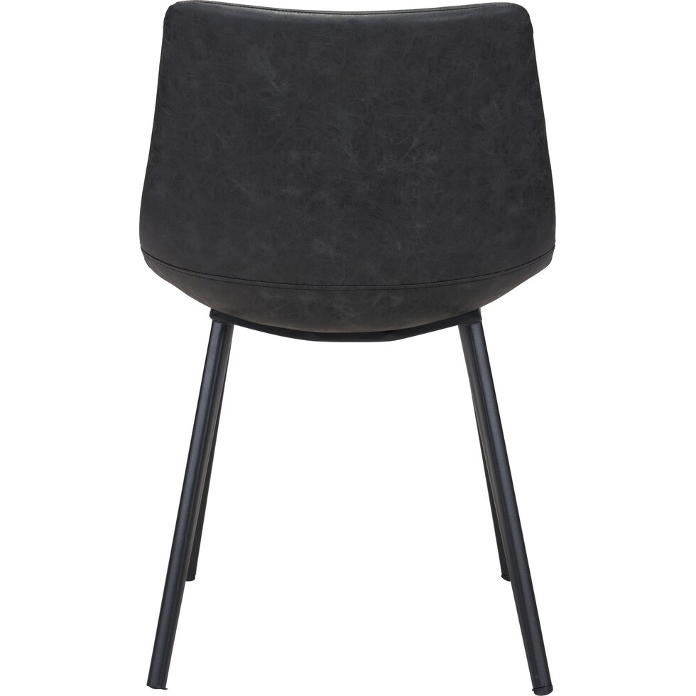 isaac black dining chair   
