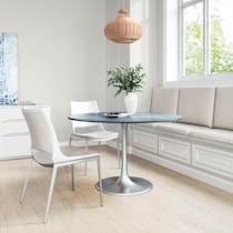 isabella gray dining table   