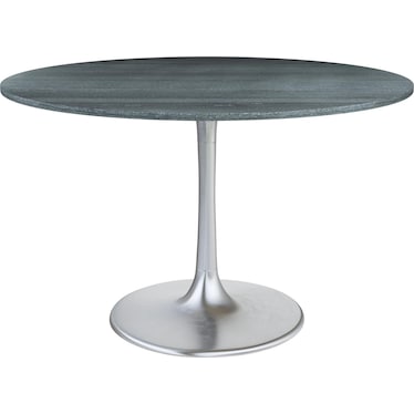 Isabella Round Dining Table - Gray/Silver
