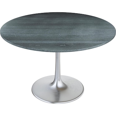 Isabella Round Dining Table - Gray/Silver